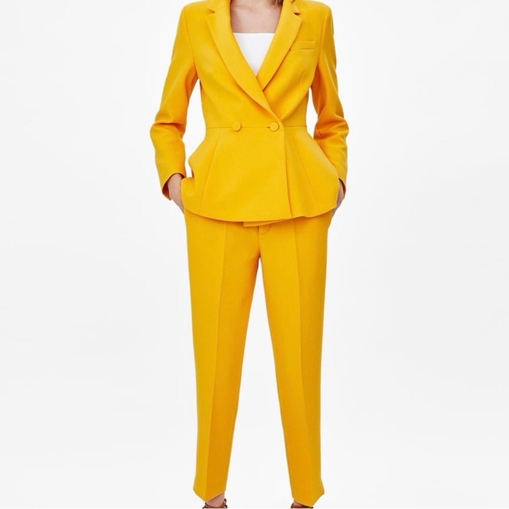 Zara Vibrant Yellow Women's Pantsuit